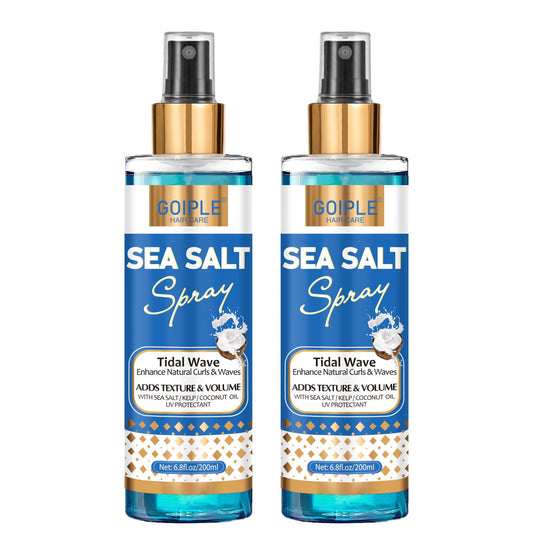 2PCS Sea Salt Spray for Natural Hair Men & Women Texture Adds Volume Instant Thickness Light Hold Beach Hair Easy Mist for All Hair Types
